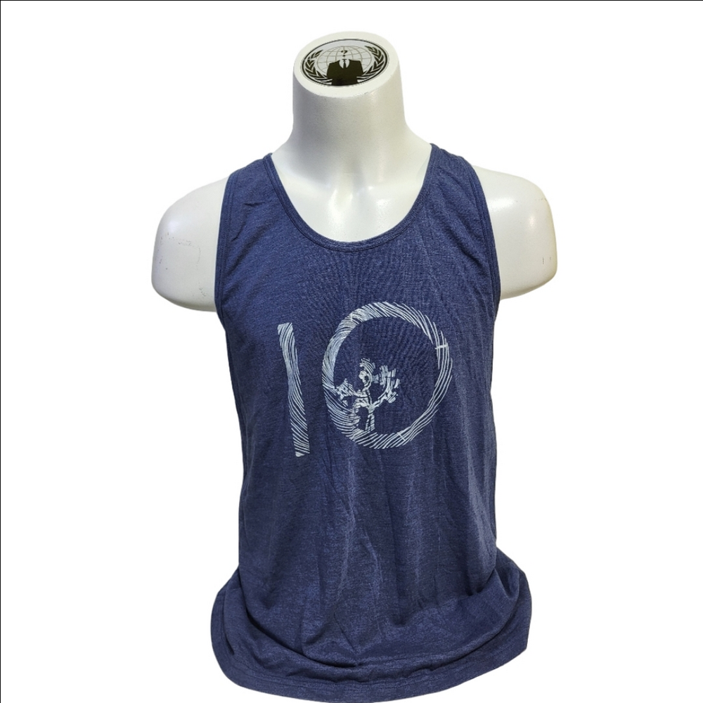 Tentree Blue Graphic Tank Top